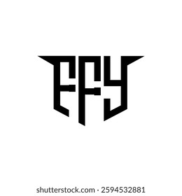 FFY letter logo design with white background in illustrator, vector logo modern alphabet font overlap style, calligraphy designs for logo, Poster, Invitation, etc.