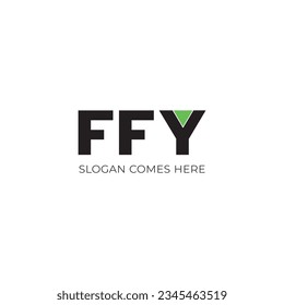 logotipo ffy, diseño del logotipo de la letra FFY en la ilustración.Diseño del logotipo de la letra FFY en la ilustración. diseño de logotipo de monograma de letra de tipografía mullida.diseño de camiseta.