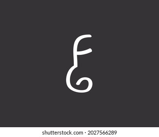 Monograma del logotipo de las letras abstractas FG