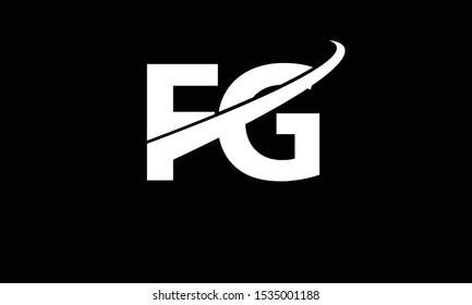FG abstract vector logo monogram template