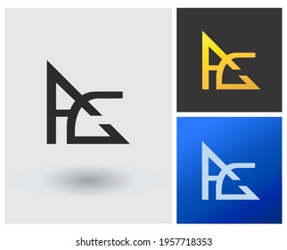 FG AG letter Logo vector monogram modern clean style simple initial logo template mobile apps idea