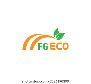 FG eco, FG Ecology logo, Natural element eco logo, green ecology logo template