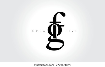FG Elegant Serif Monogram Logo – Luxury Lowercase Typographic Lettermark for Modern Branding