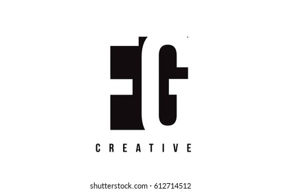 FG F G White Letter Logo Design with Black Square Vector Illustration Template.