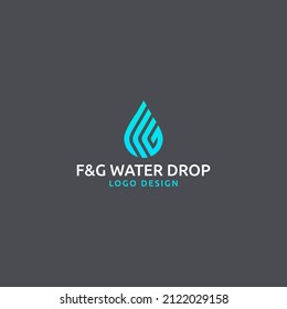 FG OR FE WATER DROP LOGO DESIGN
