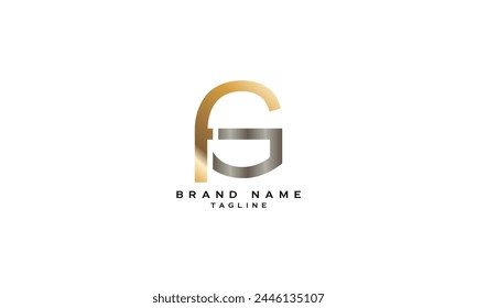 FG, GF, Abstract initial monogram letter alphabet logo design