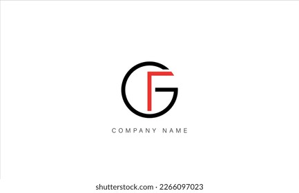Monograma con logotipo FG, GF, letras abstractas