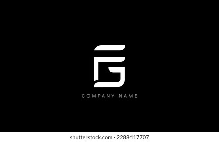 Monograma con logotipo FG, GF, letras abstractas