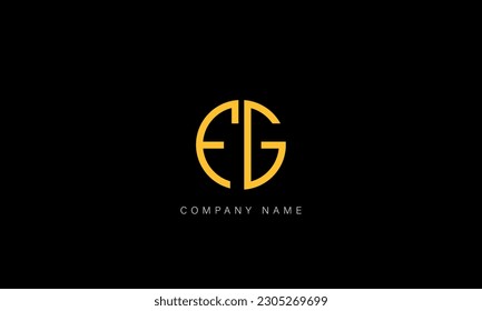 Monograma con logotipo FG, GF, letras abstractas