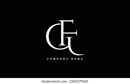 FG, GF Abstract Letters Logo Monogram