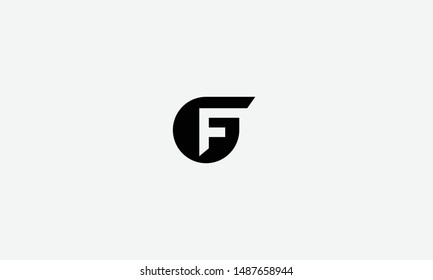 Fg Gf F G Abstract Monogram Stock Vector (Royalty Free) 1487658944