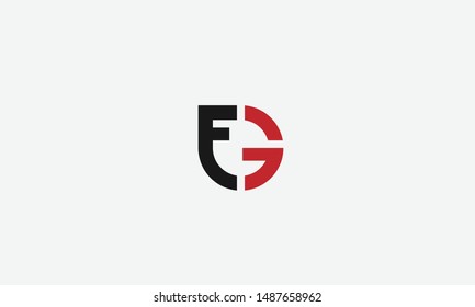 FG or GF F G abstract monogram logo vector template