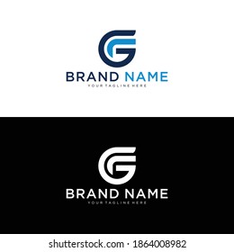 FG o GF F G modelo abstracto de logotipo de monograma