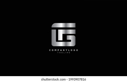 FG GF F AND G Abstract initial monogram letter alphabet logo design