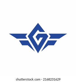 FG or GF or FGF logo with F as wing