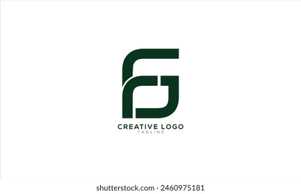 FG GF FS SF Abstract initial monogram letter alphabet logo design