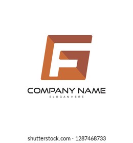fg, gf letter logo design vector design