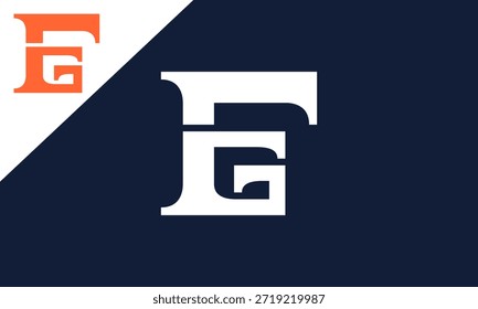 Plantilla de logotipo de letra FG GF