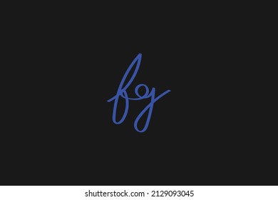 fg handwritten logo for identity. fg initial handwritten calligraphy, for monogram and logo. 