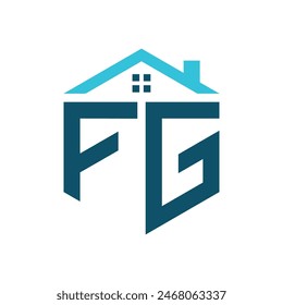 Plantilla de diseño de logotipo de FG House. Letra FG Logo para Bienes Raíces, Construcción o cualquier negocio relacionado con la casa