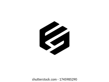 FG initial aplhabet logo vector