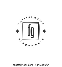 FG Initial beauty monogram logo vector