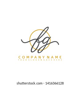 FG Initial handwriting logo concept