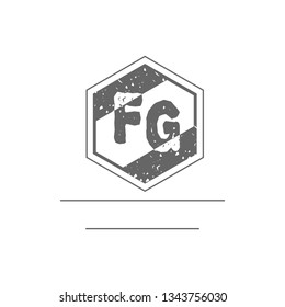 FG  Initial Handwriting logo template vector