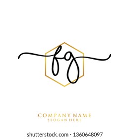 FG Initial handwriting logo template