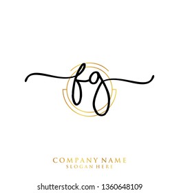 FG Initial handwriting logo template