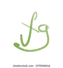 fg initial handwritten logo for identity