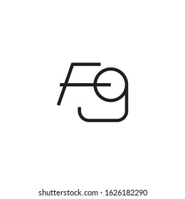 FG initial letter logo template vector icon design