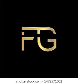 FG Initial logo Capital Letters Gold colors