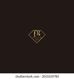 FG Initial Logo Diamant Luxus Hochzeits-Illustration