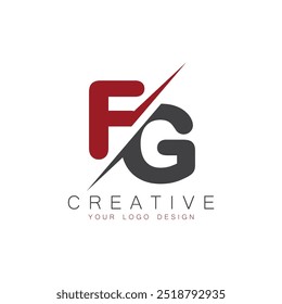 FG initial monogram with letter creative logo