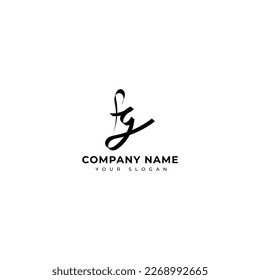 Fg Diseño vectorial de logotipo de firma inicial
