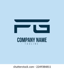 Logo moderno basado en una carta FG