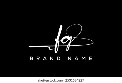 FG letter beauty handwriting vector logo. 