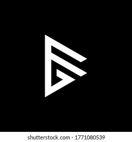 FG letter logo design, F G creative logo design. GF letter, FG icon.