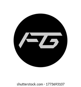 FG Letter Logo Design With Simple style