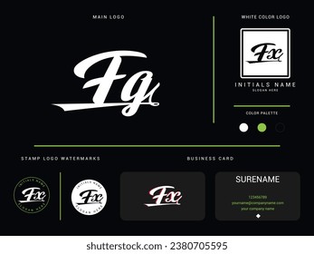 fg, fg letter logo, signature fg luxury logo icon vector for finance or business