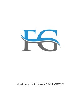 FG letter Type Logo Design vector Template. Abstract Letter FG logo Design