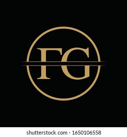 FG letter Type Logo Design vector Template. Abstract Letter FG logo Design