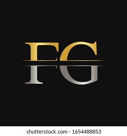 FG letter Type Logo Design vector Template. Abstract Letter FG logo Design