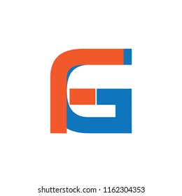 fg letter vector logo. gf letter vector logo