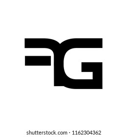 fg letter vector logo. gf letter vector logo
