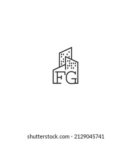 FG line concept logo in high quality professional design that will be best for companies related to real estate