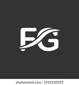FG logo design. Trendy awesome artistic FG initial based Alphabet icon logo.
