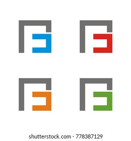 FG logo, GF logo design template vector illustration