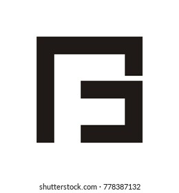 FG logo, GF logo design template vector illustration